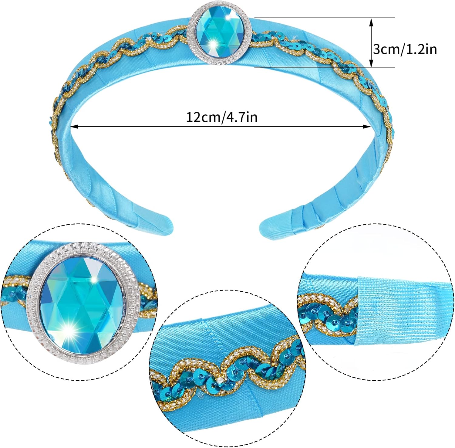 Jmkcoz Disfraz de princesa, collar, accesorios de disfraces, fiesta de Halloween, cosplay, regalos de Navidad, Plástico, Mancha, Sin piedra preciosa
