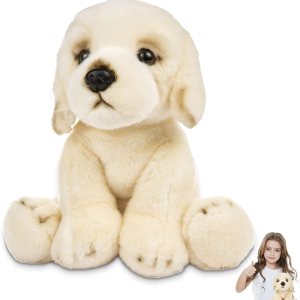 Cachorro Golden Retriever de 12 pulgadas, blanco, esponjoso, adorable, de felpa, súper tierno, gran idea de regalo para cualquier persona, perfecto Cachorro Golden Retriever de 12 pulgadas, blanco, esponjoso, adorable, de felpa, súper tierno, gran idea de regalo para cualquier persona, perfecto