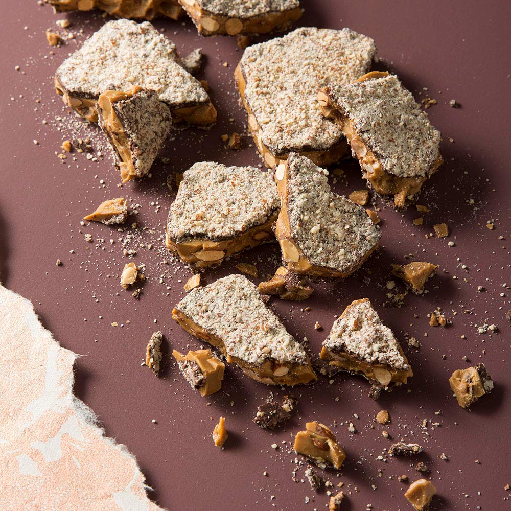 Toffee de almendras y chocolate