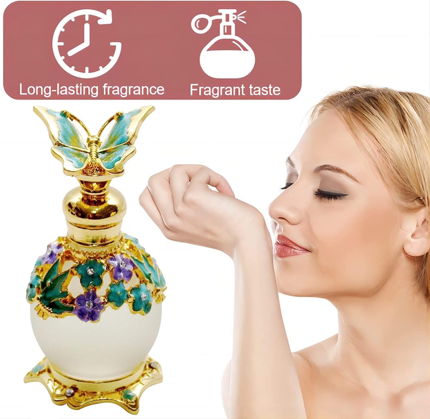 Perfume árabe concentrado aceite de perfume, 0.8 fl oz musulmán Eau de Parfum Toilette Halal Dubai Lujoso Perfume Aceite, Perfume de larga duración