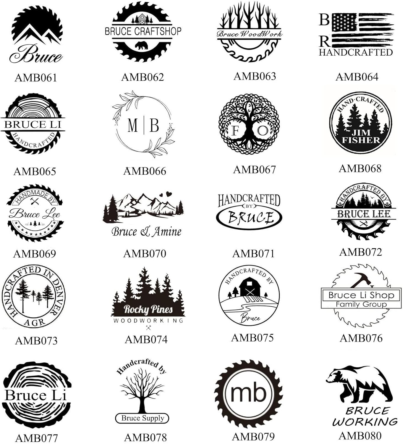 Hierro de marca de madera personalizado, diseño de logotipo de sello ardiente personalizado para marca de hierro hecho a mano (moldes de cobre