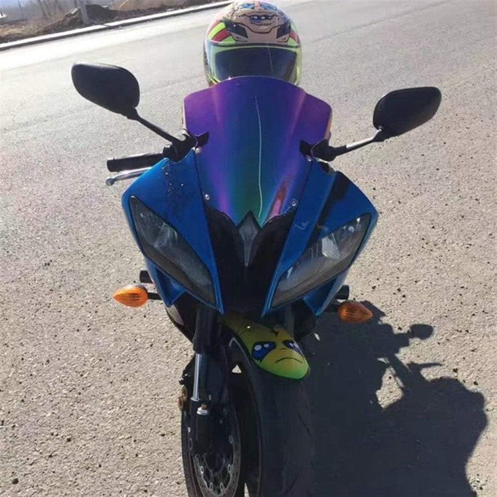 Parabrisas de motocicleta compatible con deflectores de alerón YZF-R6 YZF 600 R6 600 R6, parabrisas, ahumados, iridio (color iridio B)