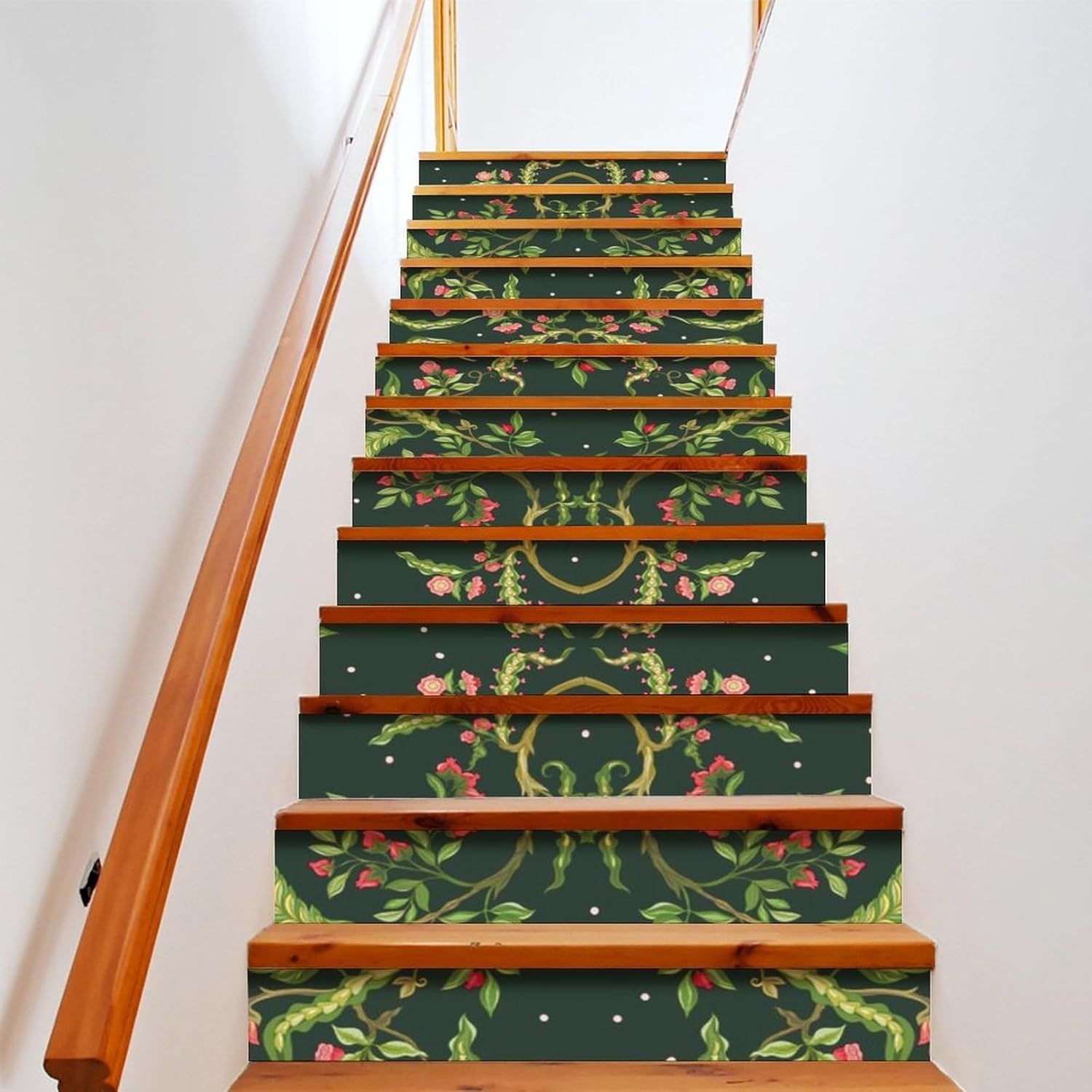 Brebasf – Calcomanías decorativas modernas de William Morris, diseño de galaxia de fantasía, diseño floral, girasol, 7.1 pulgadas de ancho x 39.4