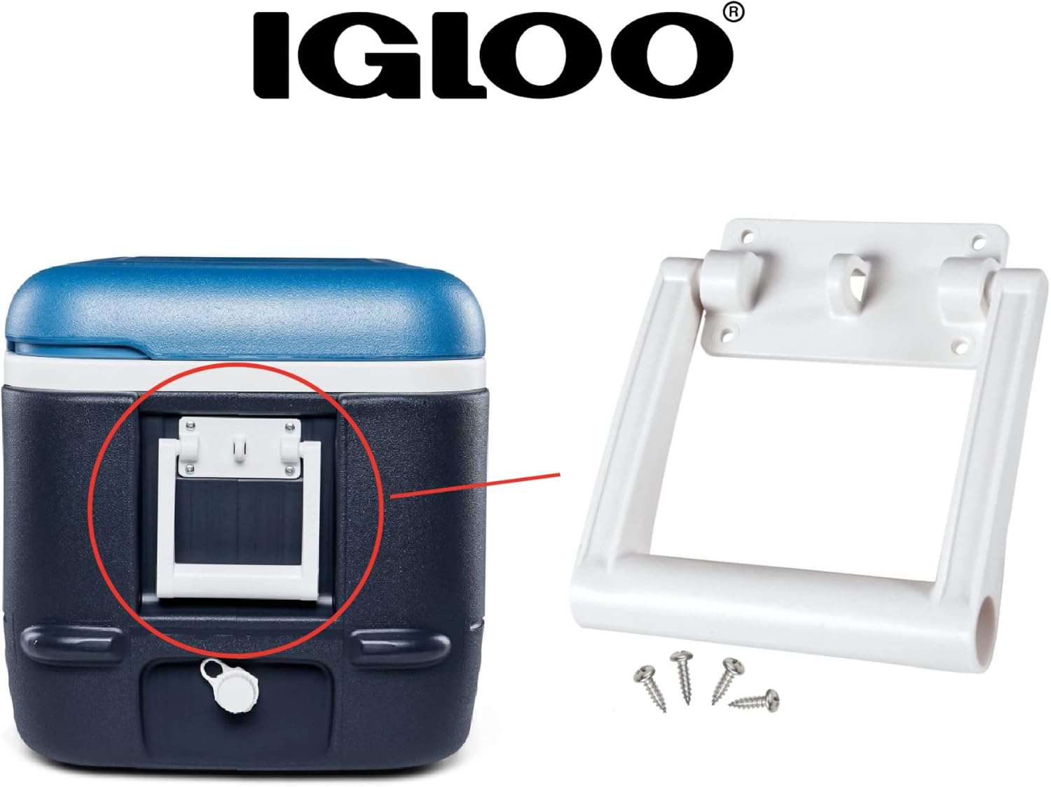 Igloo 21025 – Mango enfriador de 90-100 cuartos de galón (blanco, 1 manija)