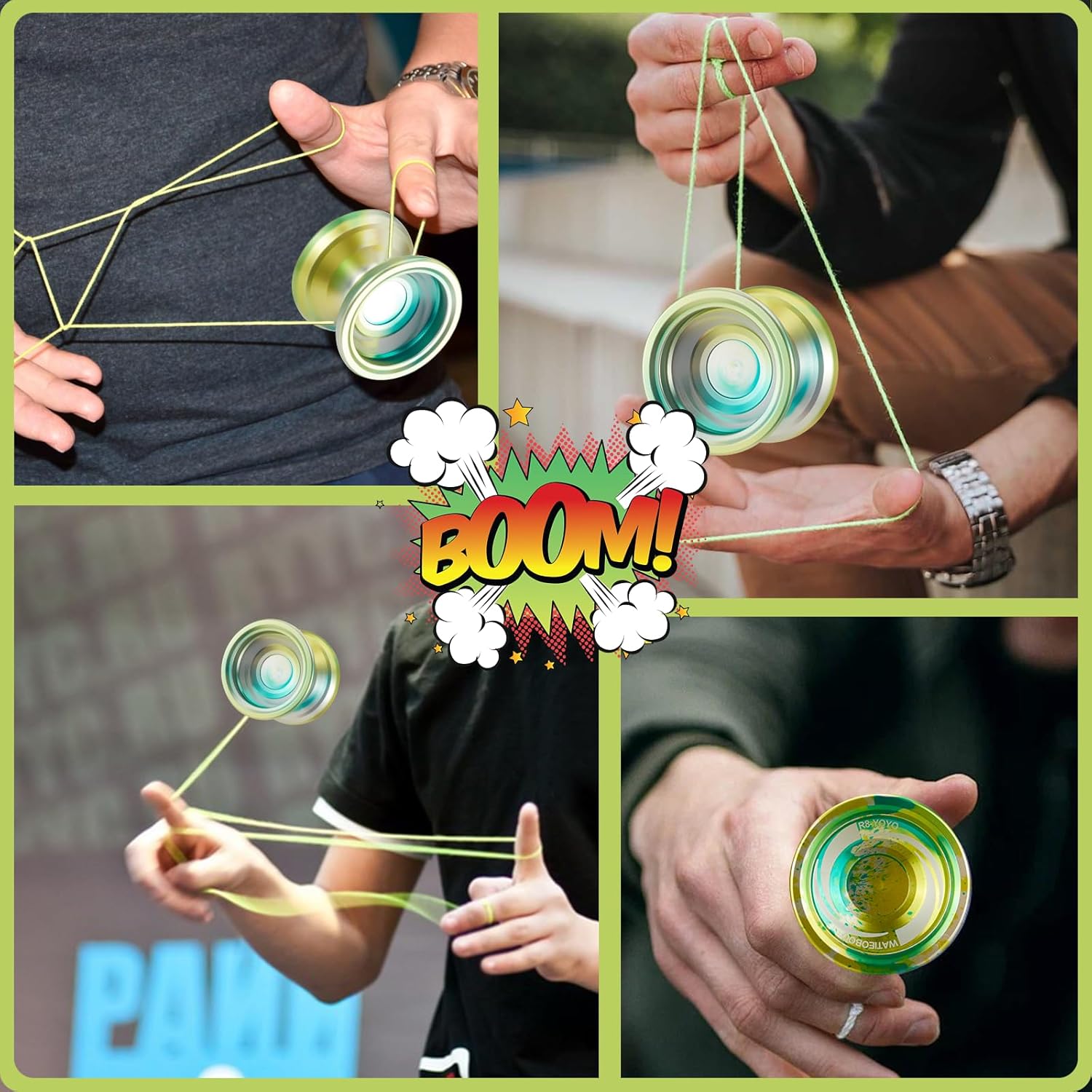 WATIEOBOO R8 Responsive Yoyo Professional, Yoyo de metal para niños y adultos principiantes, rodamiento Yoyo de repuesto que no responde para