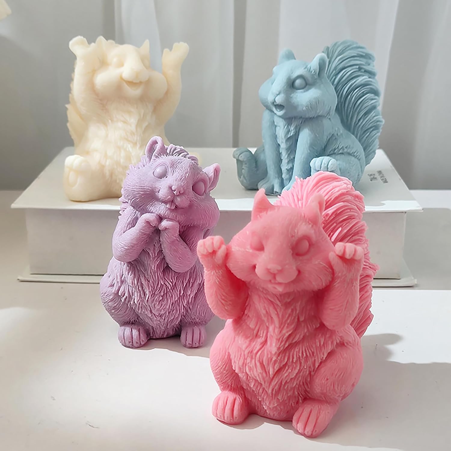 Molde de ardilla, molde para velas de ardilla, molde de animales de ardilla, molde de fundición de resina de ardilla, moldes de fabricación de