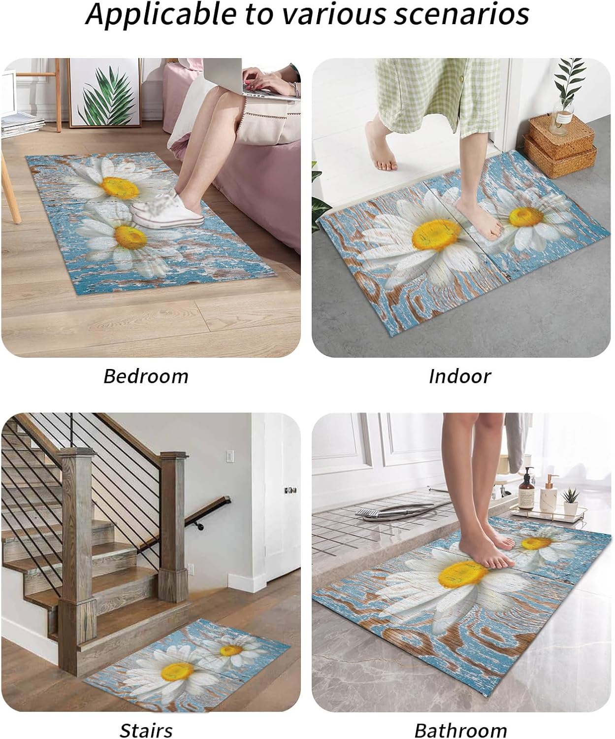 Tapete para puerta delantera, antideslizante, absorbente, para entrada, para interiores y exteriores, alfombras pequeñas para interiores y