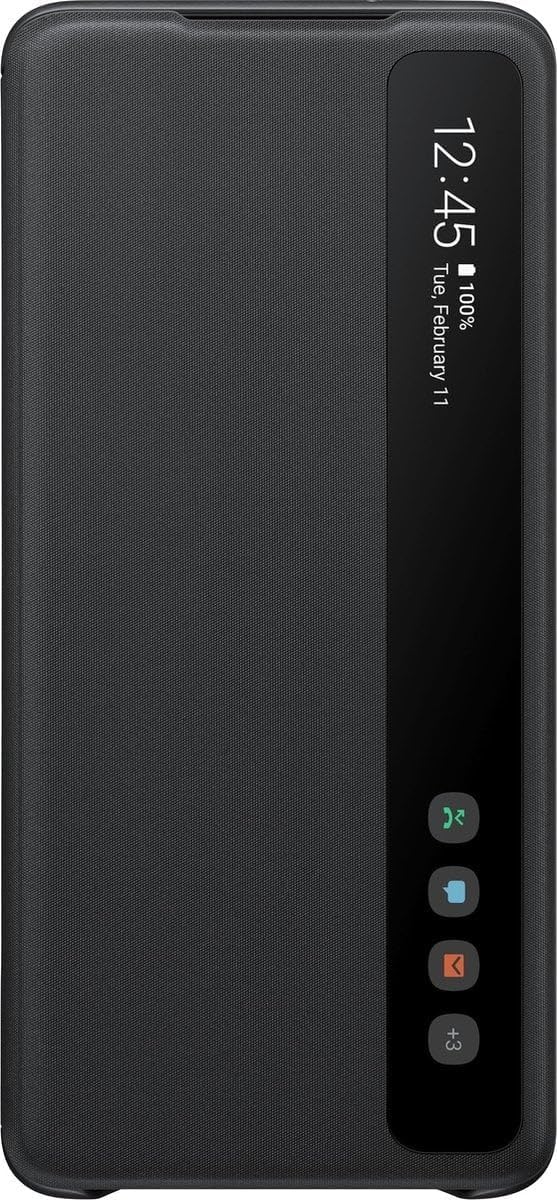 Samsung Original Galaxy S20+ y S20+ 5G Clear View CoverFunda para teléfono móvil – Negro – 6.7 pulgadas