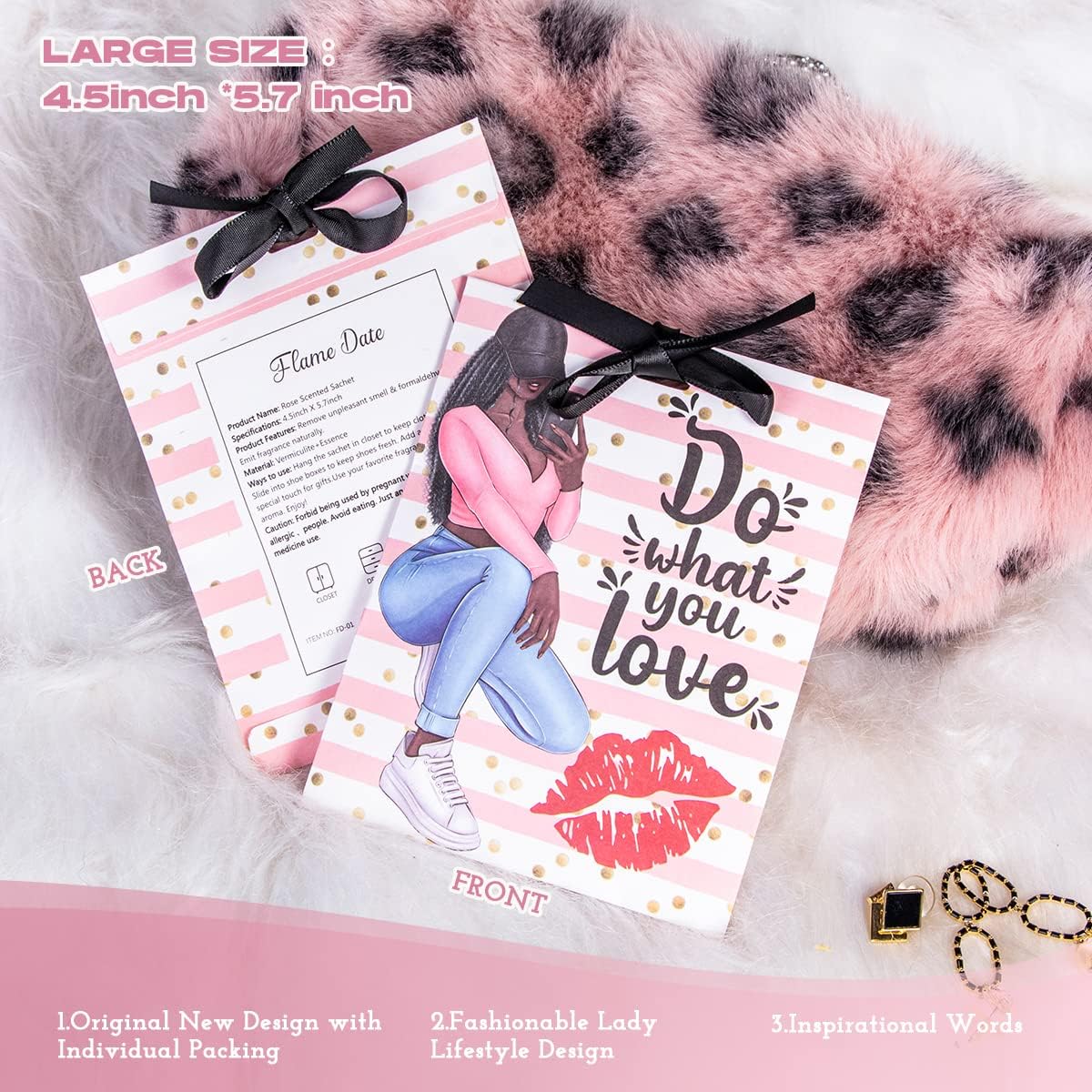 Paquete de 6 sobres con aroma de rosas inspiradoras para cajones y armarios, desodorante y eliminador de olores, regalos motivacionales para madres,