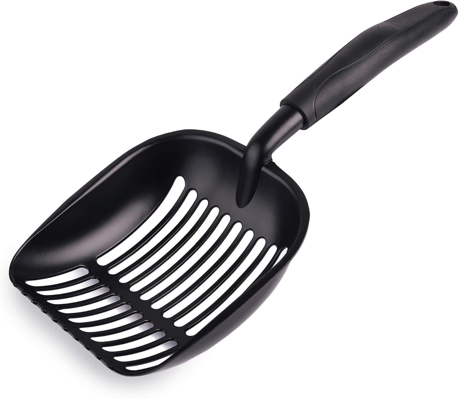 Pets First Cat Litter Scooper – Ergonomic & Easy Grip Design Deep Cleaning with A Non-Stick & No Residue Build-Up Solid Aluminum, Waterproof –