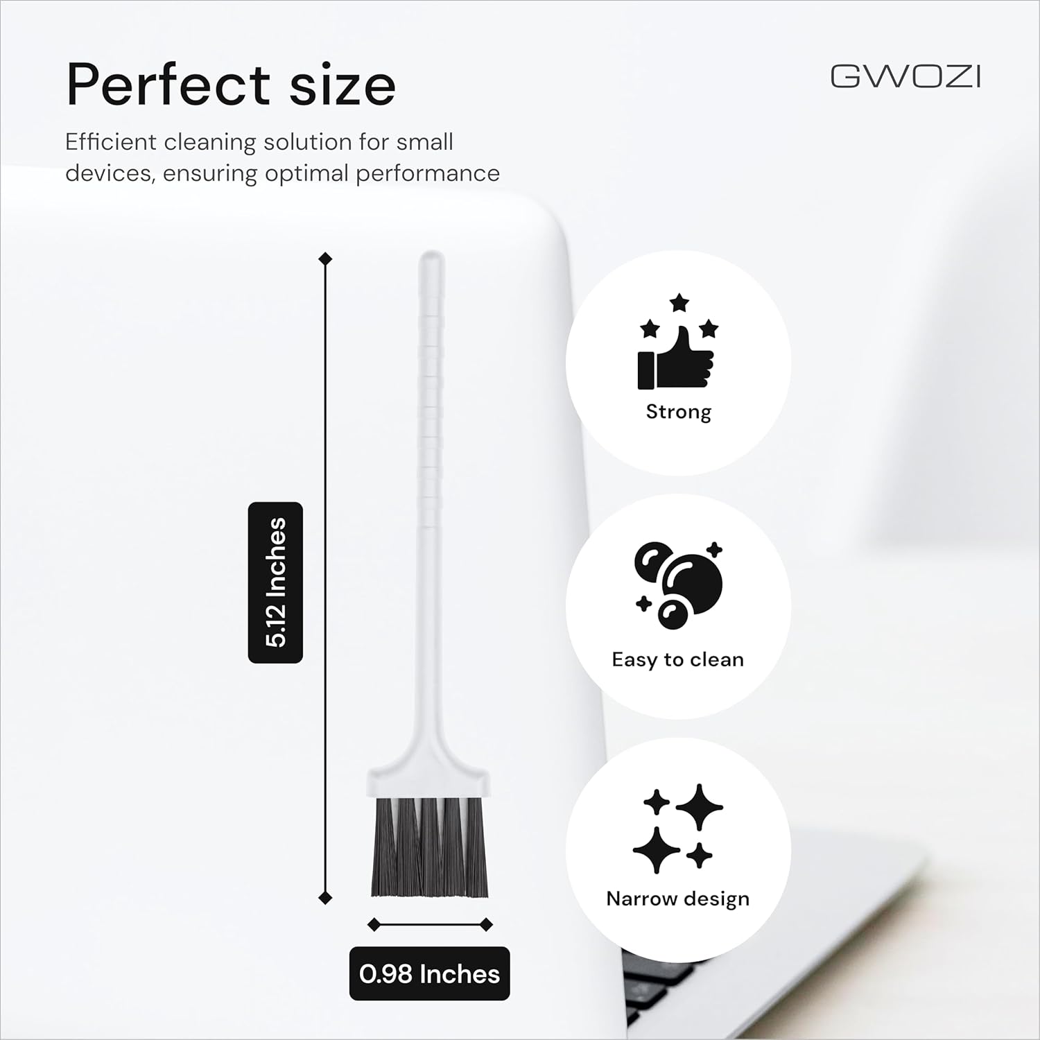Keyboard Brush – Plastic Small Cleaning Brush for Juicer, Coffee Machine, Set of 2 – Computer & Laptop Anti Static Brush – Narrow Keyboard Brush