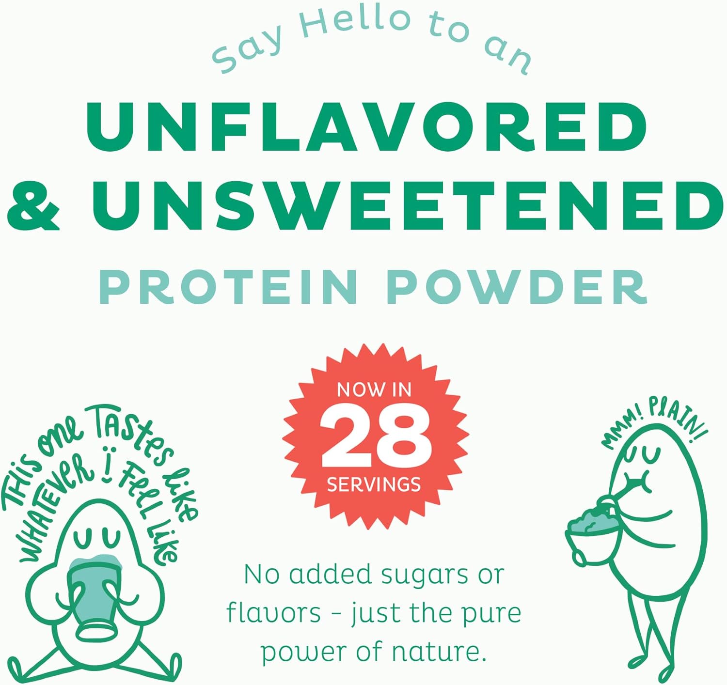 KOS Proteína vegana en polvo, sin sabor y sin azúcar, mezcla de proteínas de guisante baja en carbohidratos, superalimento orgánico rico en