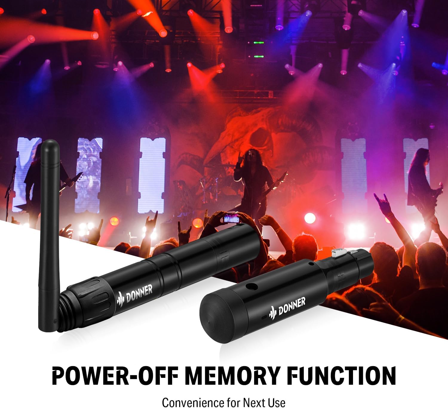 Donner Receptor transmisor inalámbrico DMX512 DJ 2.4G DMX Controlador inalámbrico 5 receptores con batería incorporada y cúpula de luz y 1