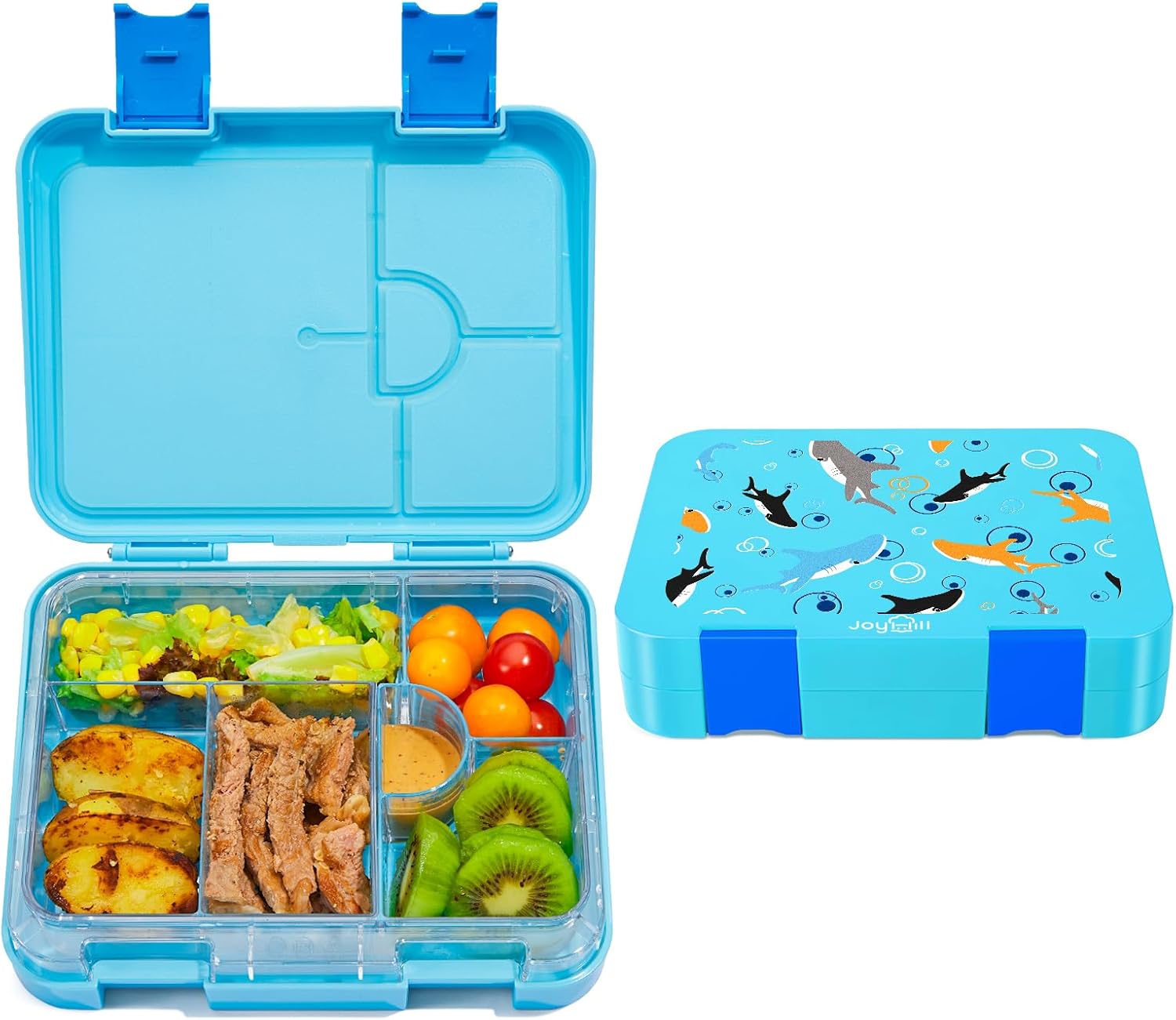 JOYHILL Lonchera para niños, lonchera Bento a prueba de fugas con 4-6 compartimentos, contenedores de almuerzo sin BPA Bento Box para adultos y