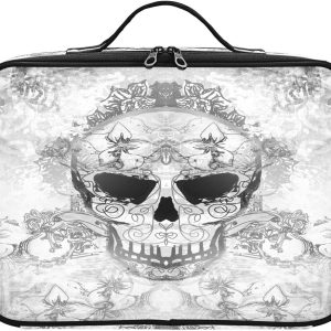 Day Dead Skull Happy Halloween Floral Ornament cosmetic drawstring bag travel make up makeup bag zipper makeup bag with dividers neceser de viaje Day Dead Skull Happy Halloween Floral Ornament cosmetic drawstring bag travel make up makeup bag zipper makeup bag with dividers neceser de viaje