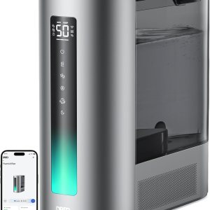 Dreo Humidificador inteligente de 6L, humidificador de niebla cálida y fría para dormitorio, llenado superior, tiempo de funcionamiento de 60 horas, Dreo Humidificador inteligente de 6L, humidificador de niebla cálida y fría para dormitorio, llenado superior, tiempo de funcionamiento de 60 horas,