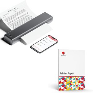 Phomemo M08F – Impresora portátil + papel térmico A4, 200 piezas, impresora Bluetooth inalámbrica para el hogar, negocios, M08F-A4, impresora Phomemo M08F – Impresora portátil + papel térmico A4, 200 piezas, impresora Bluetooth inalámbrica para el hogar, negocios, M08F-A4, impresora