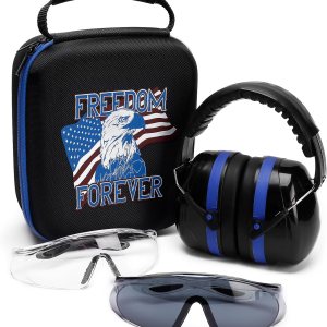 hamsemku Orejeras de protección auditiva para disparos, gafas de disparo, funda rígida, protección ideal para los oídos para entusiastas de los hamsemku Orejeras de protección auditiva para disparos, gafas de disparo, funda rígida, protección ideal para los oídos para entusiastas de los
