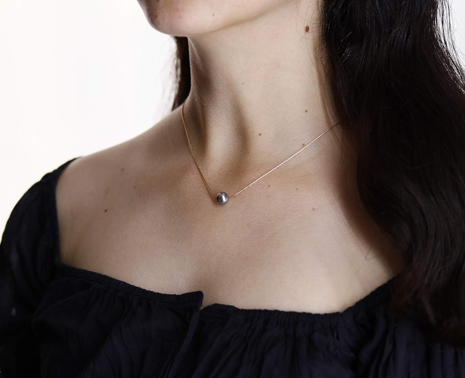 Personalized Memorial Gifts for Loss of Mother, Single Pearl Necklace with Meaningful Message, 14K Rose or Yellow Gold Filled or Sterling Silver