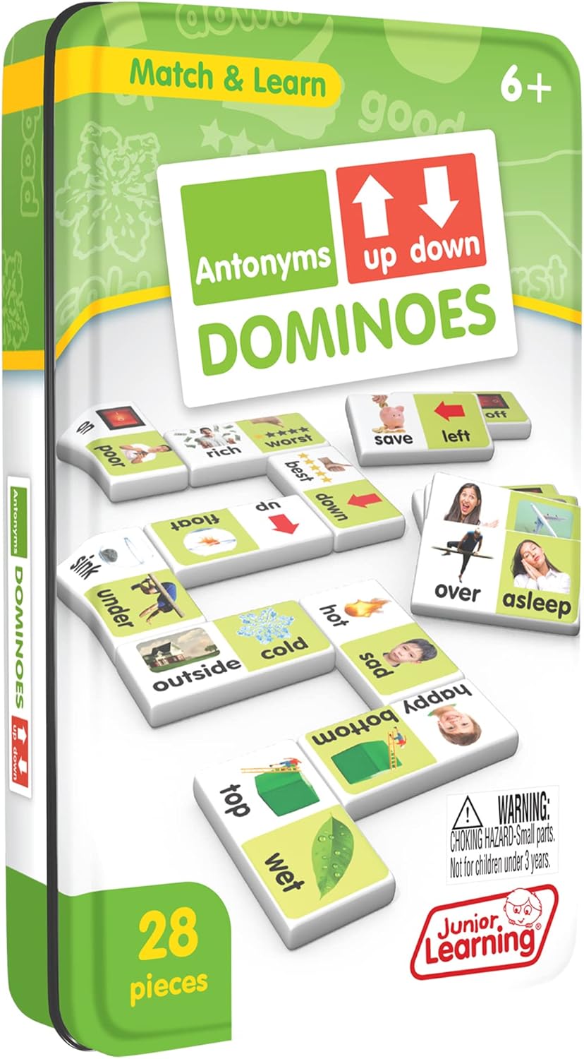 Junior Learning Antónimos Match & Learn Dominó, Multicolor