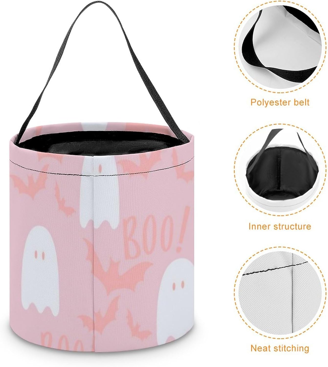 Bolsa de cubos de dulces de Halloween, cesta de dulces de Halloween, bolsas de truco o trato, bolsa de tela, regalo para niños, fiestas de Halloween
