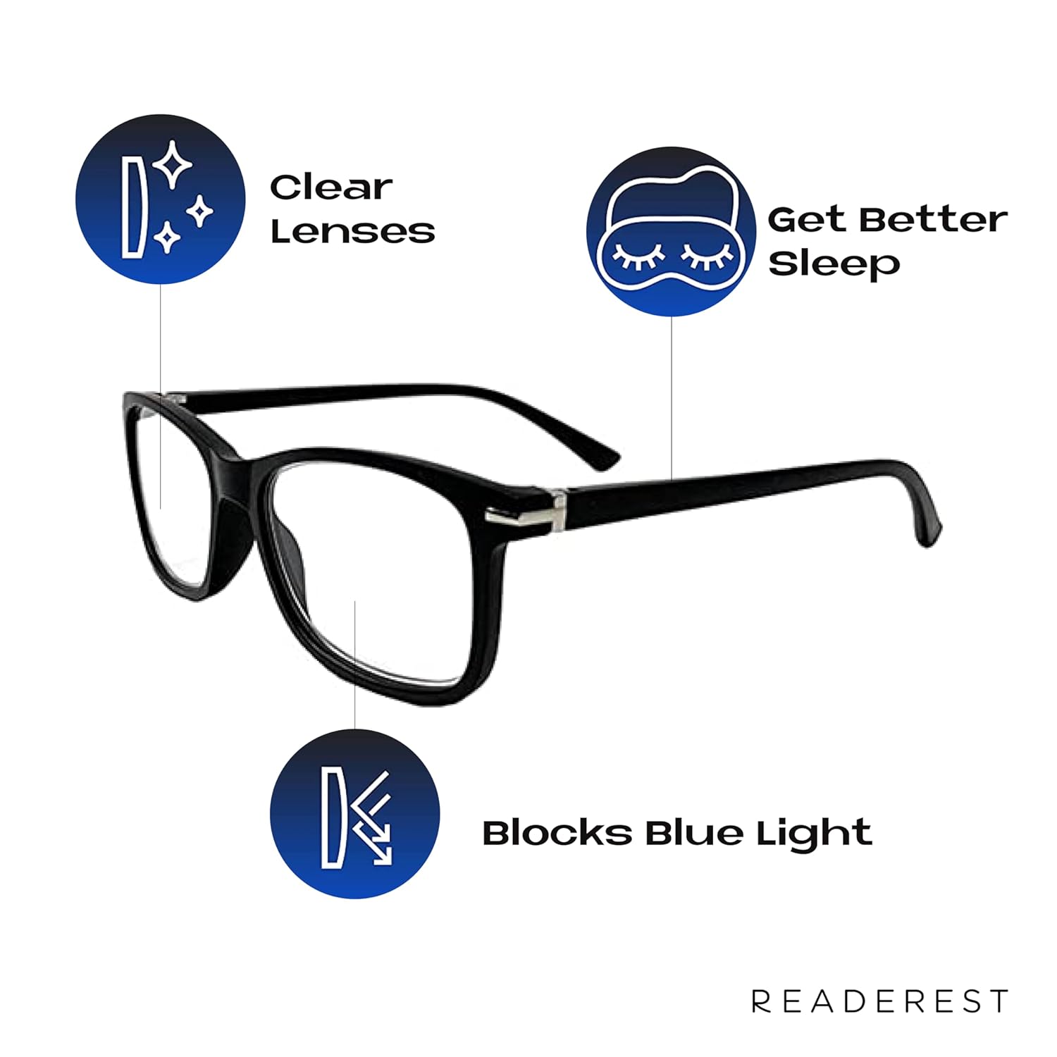 Readerest – Anteojos de lectura con bloqueo de luz azul (rubor, aumento de 3.00), para computadora, con lente reflectante fina, antirreflejo, para