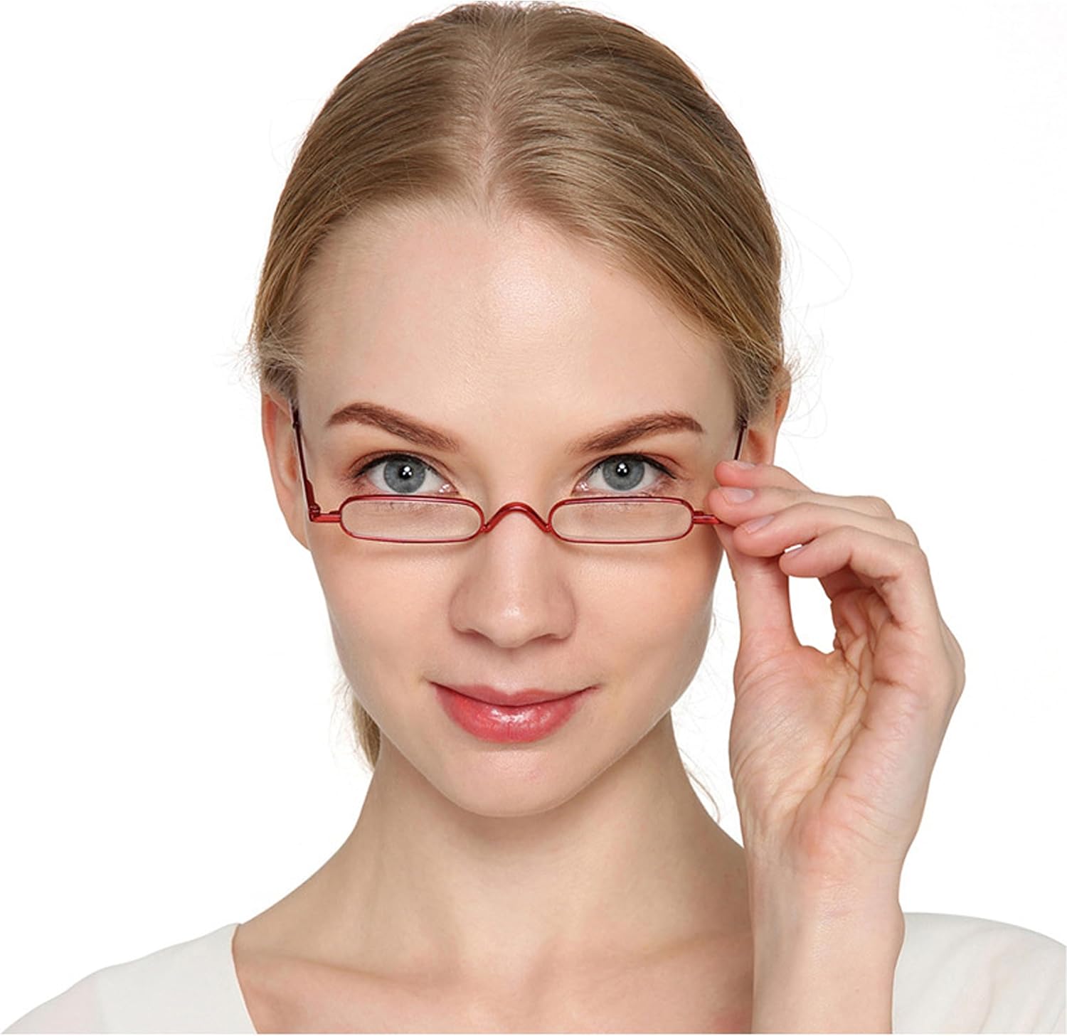 Mini lentes de lectura con bolígrafo delgado con estuche de clip portátil, lectores de bolsillo pequeño para hombres y mujeres