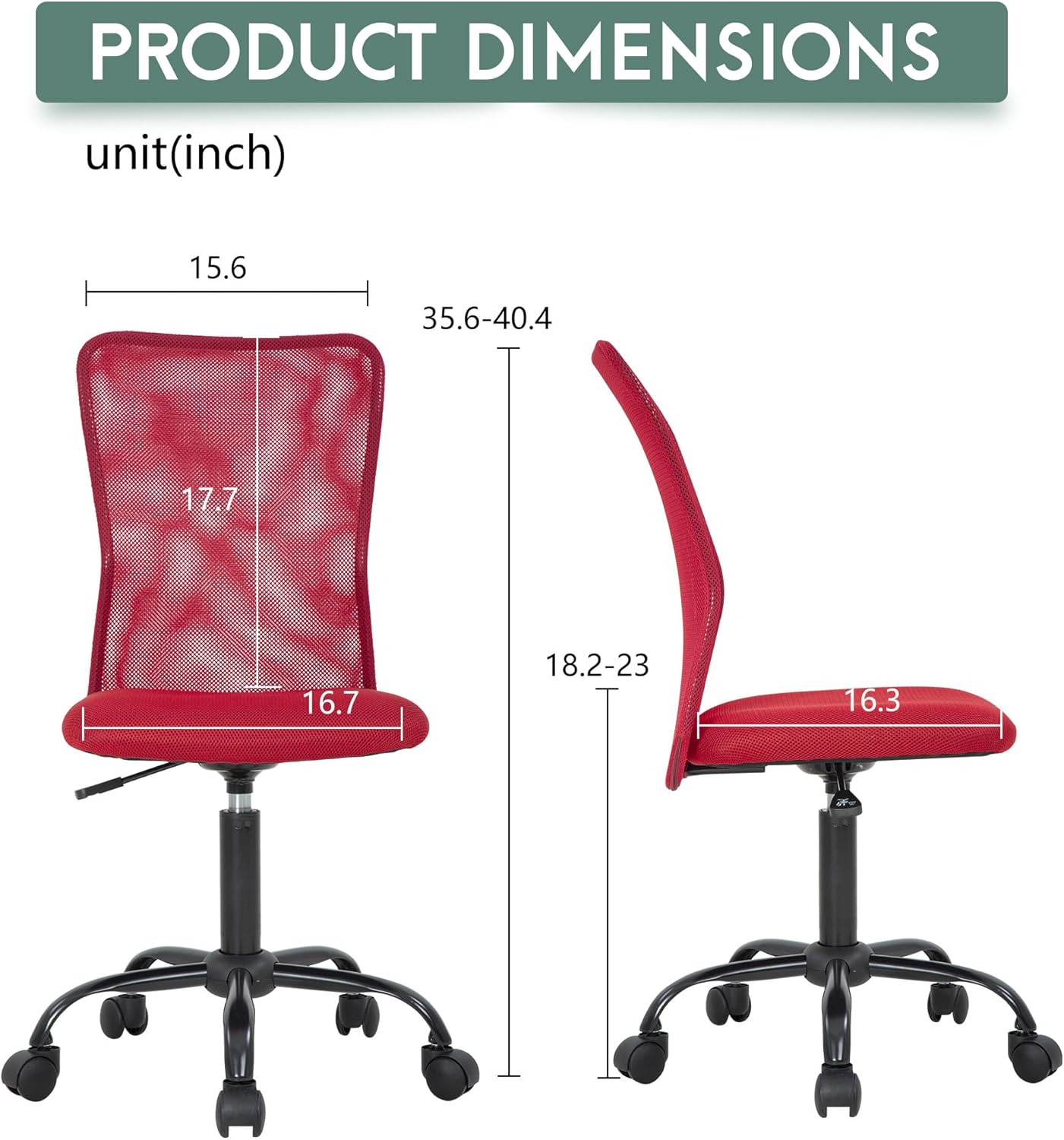PayLessHere Silla de oficina, silla de escritorio, silla ergonómica de malla para computadora, soporte para espalda, moderno, ejecutivo, respaldo