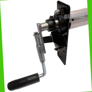 Premium – Kit de rodillos de lona para camión y remolque con manivela manual para montaje en EZ-Mount con palanca de bloqueo y lona de malla de PVC Premium – Kit de rodillos de lona para camión y remolque con manivela manual para montaje en EZ-Mount con palanca de bloqueo y lona de malla de PVC