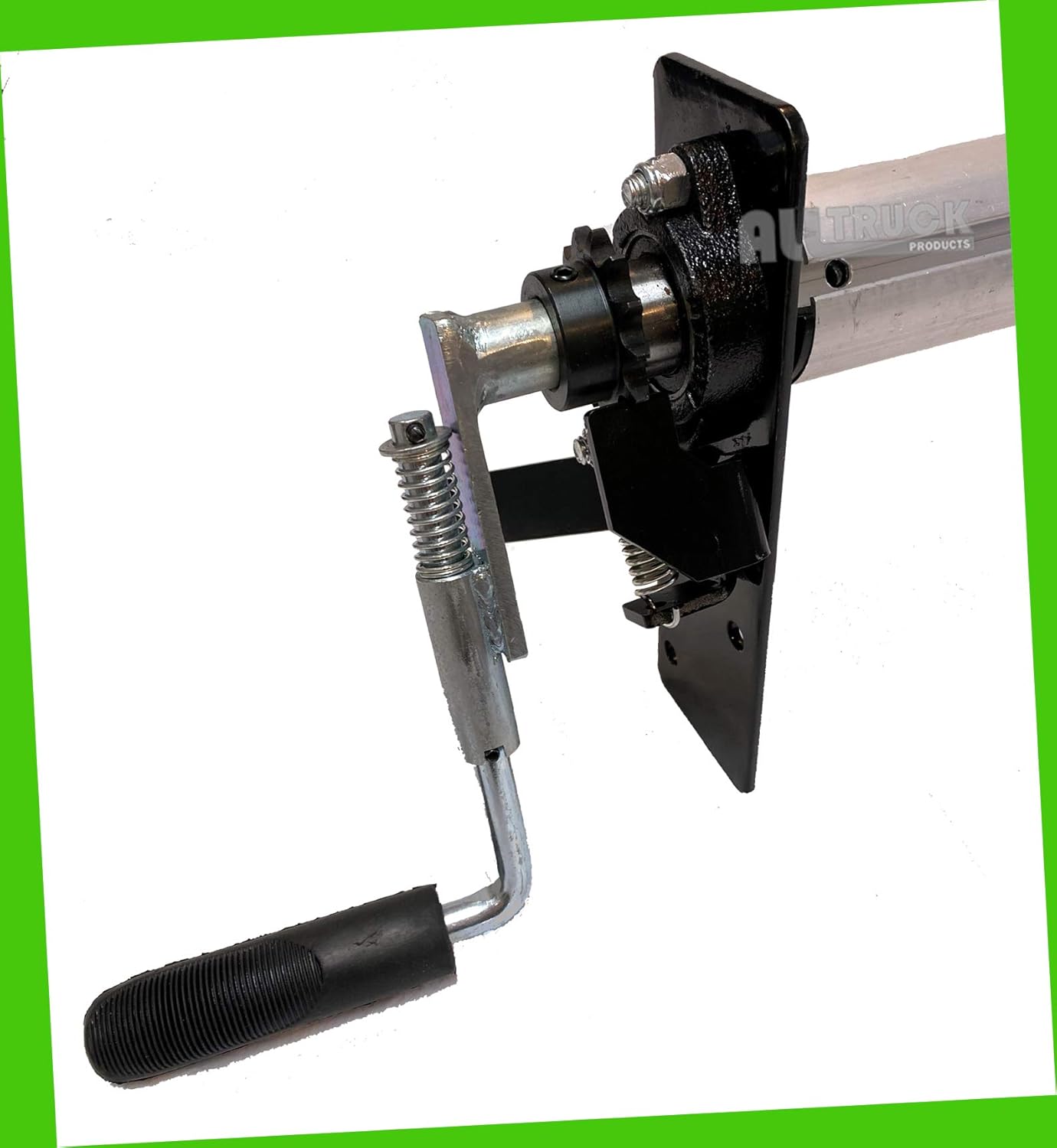 Premium – Kit de rodillos de lona para camión y remolque con manivela manual para montaje en EZ-Mount con palanca de bloqueo y lona de malla de PVC