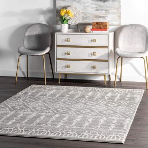 nuLOOM Jaelynn – Alfombra tribal de celosía, 4 x 6 pies, color gris, rectangular nuLOOM Jaelynn – Alfombra tribal de celosía, 4 x 6 pies, color gris, rectangular