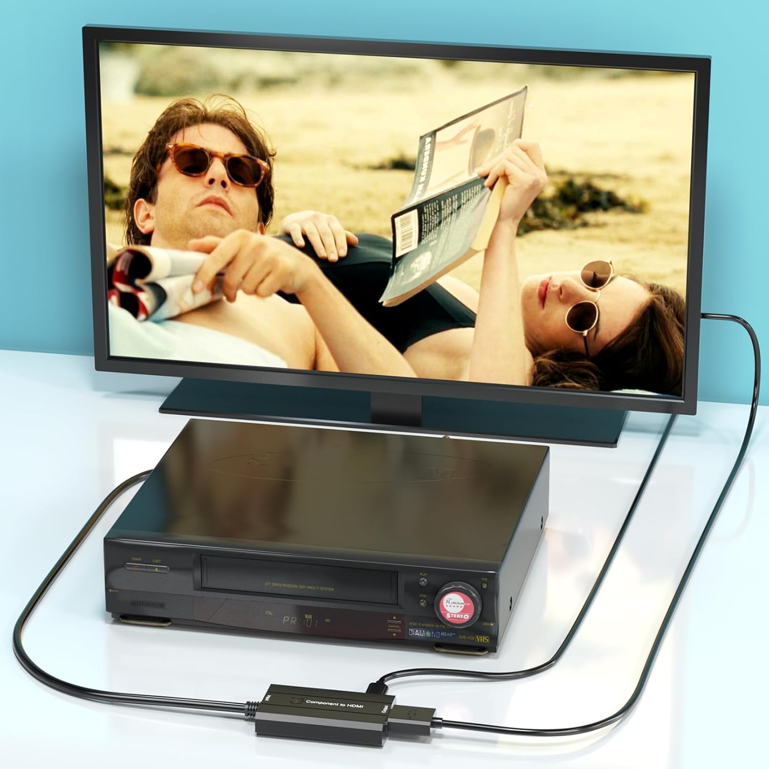 Convertidor de componente macho a HDMI para DVDSTBVHS con componente hembra para mostrar en televisores de alta definición (no para juegos PS1 de