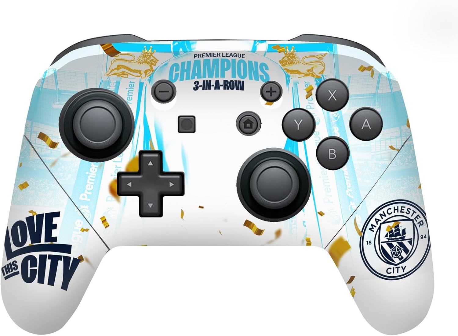 Head Case Designs Póster con licencia oficial del equipo del Manchester City Man City FC 2023 Champions 2023, calcomanía de vinilo para videojuegos,