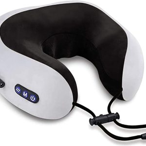 TRAKK Masajeador de cuello y almohada de viaje, almohada de cuello en forma de U y masajeador eléctrico para músculos, hombros, dolor cervical y TRAKK Masajeador de cuello y almohada de viaje, almohada de cuello en forma de U y masajeador eléctrico para músculos, hombros, dolor cervical y