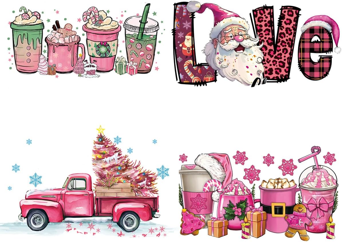 Adhesivos termoadhesivos navideños para ropa, calcomanías para planchar de Navidad, diseño de copos de nieve, diseño de invierno, calcomanías de