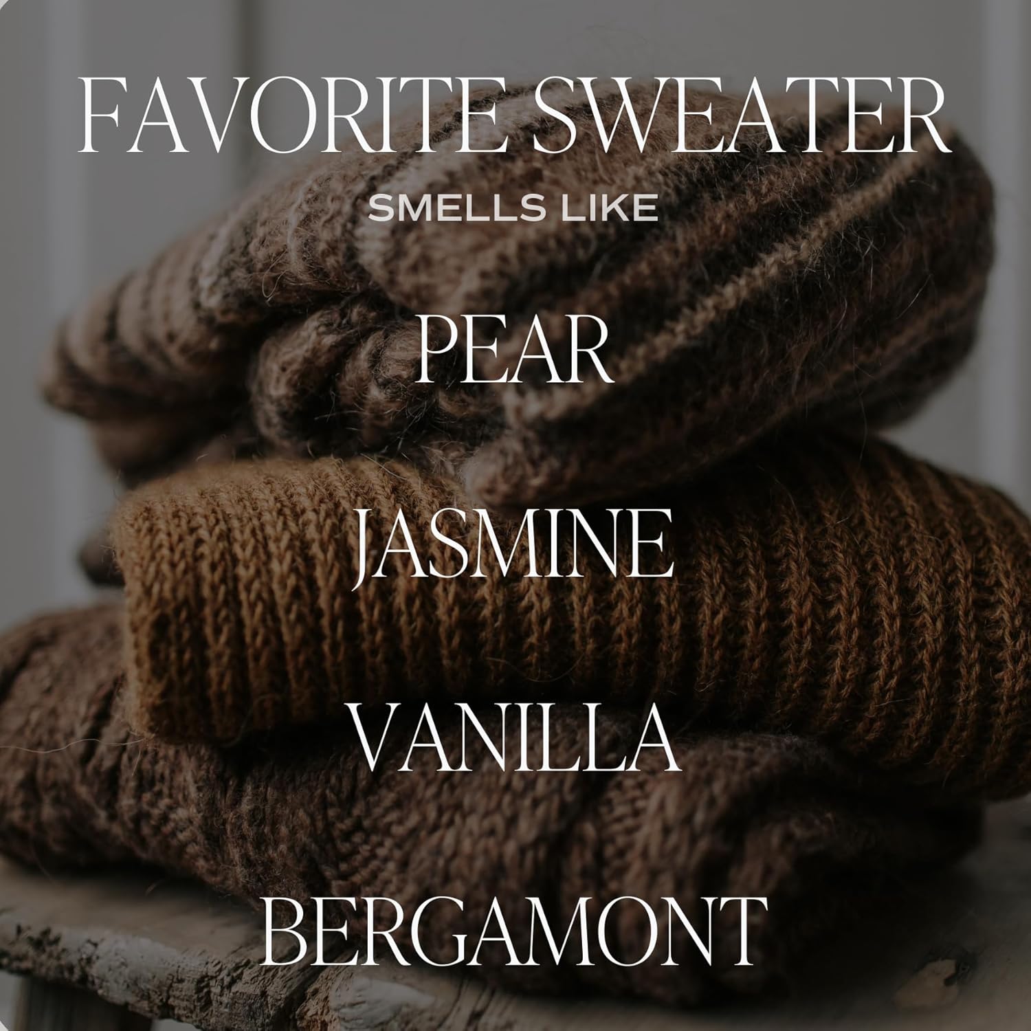 Sweet Water Decor Sweater Winter Christmas Holiday Candle  Milky Coconut, Jasmine, and Soft Cashmere Scented Candle for Home  15oz Clear Jar, 70+