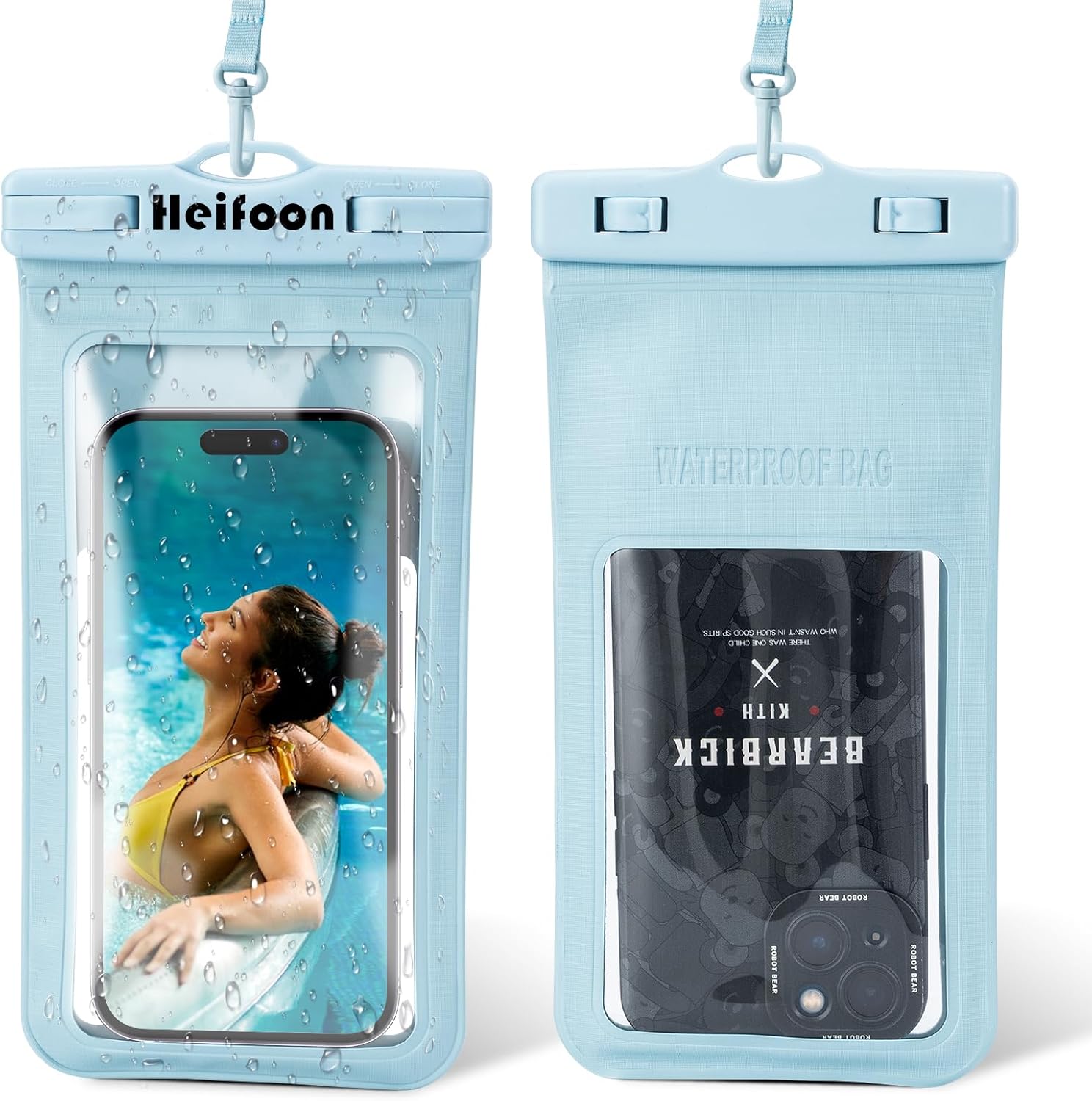 Funda impermeable universal para teléfono celular con cordón para iPhone 15 14 13 12 Pro Max Xs Max XR X 8 7 6S Plus SE, Galaxy S22 S21 S20 S10