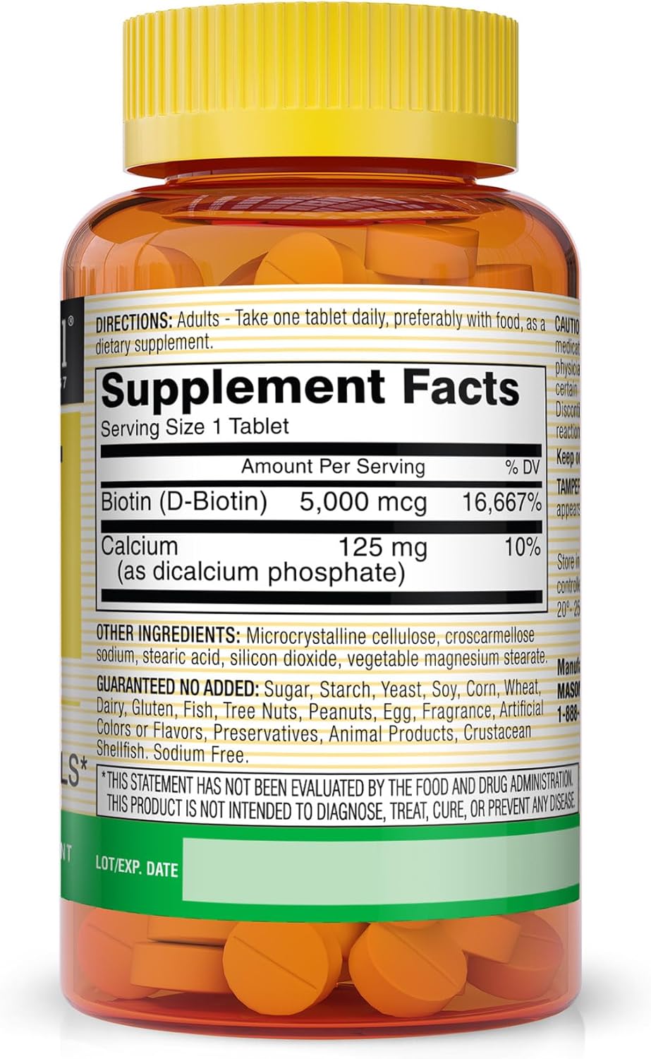 Mason BIOTIN 5000MCG 60 por botella
