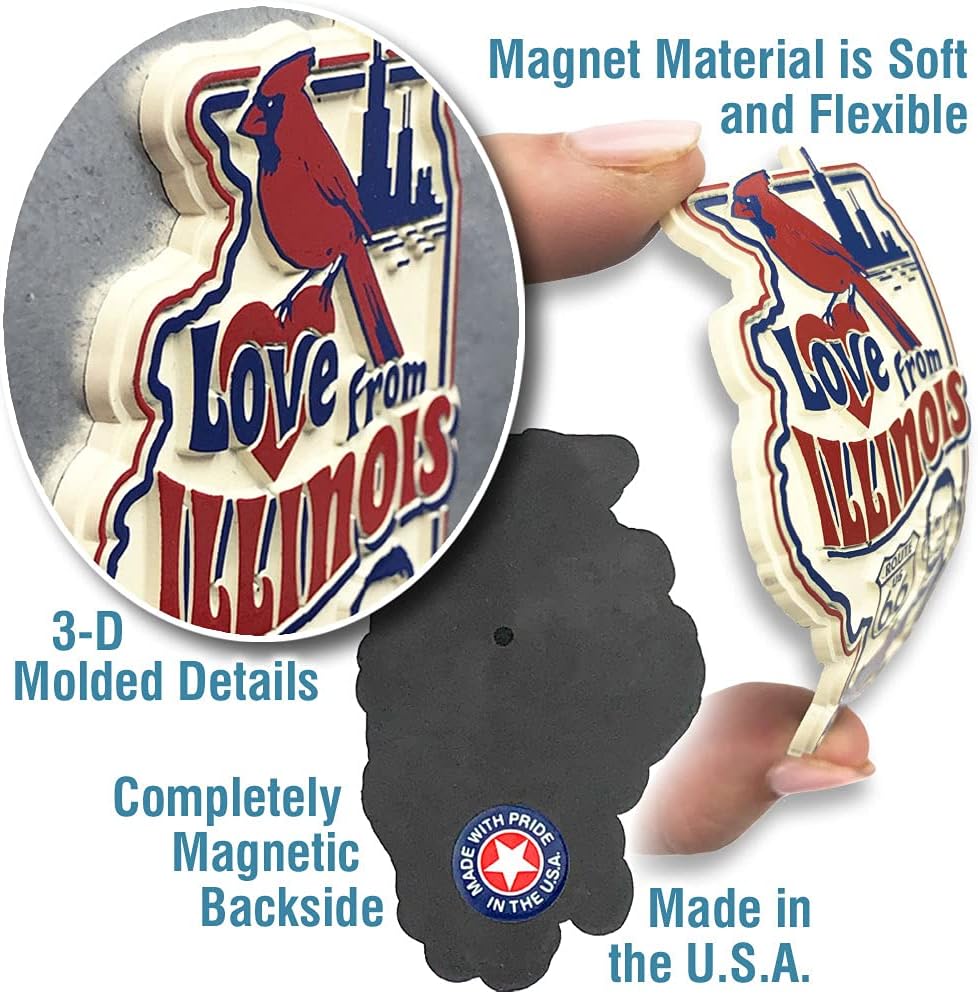 Ohio – Juego de imanes estatales de seis piezas de Classic Magnets, incluye 6 diseños únicos, recuerdos coleccionables fabricados en los Estados