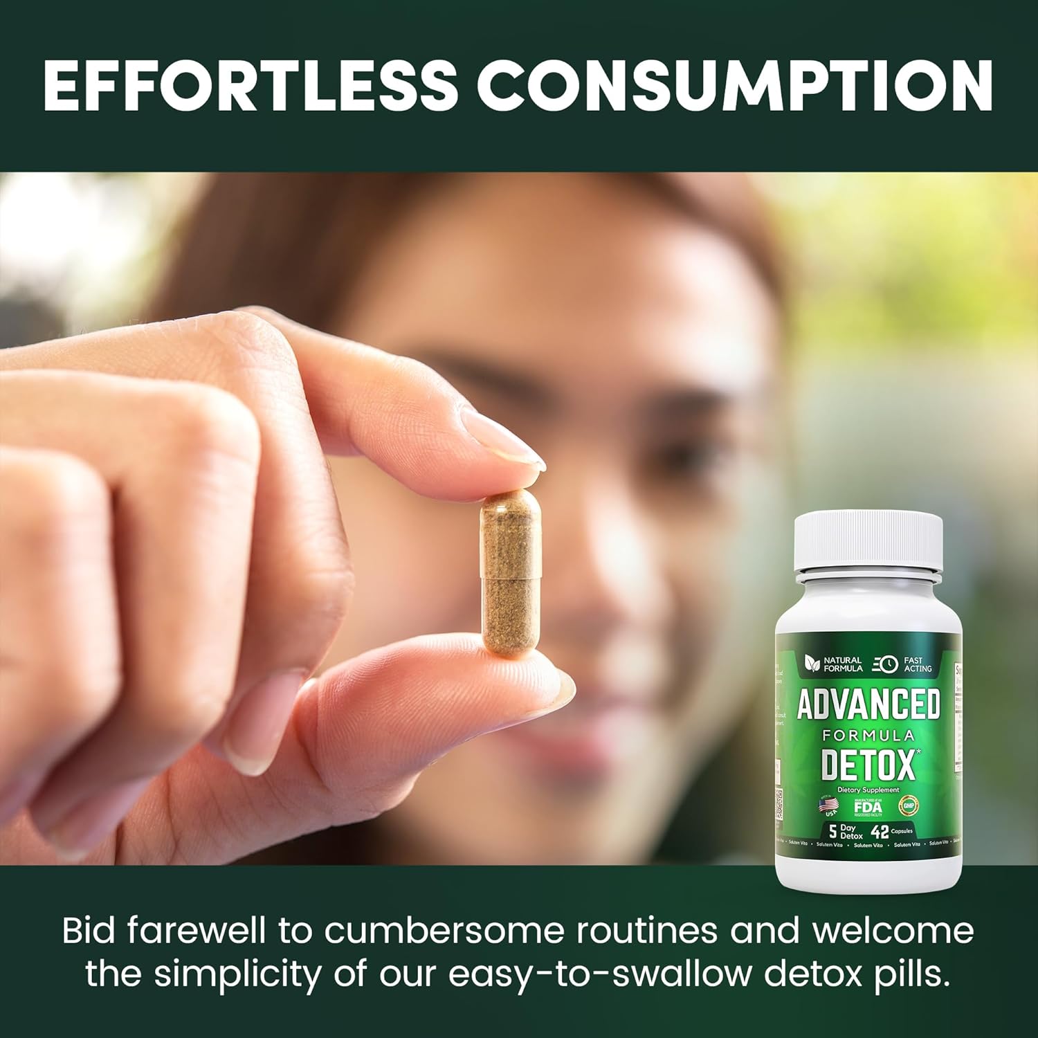 Salutem Vita Advanced Formula Detox – Desintoxica y renueva tu suplemento dietético definitivo para la limpieza total del cuerpo – Suplemento para