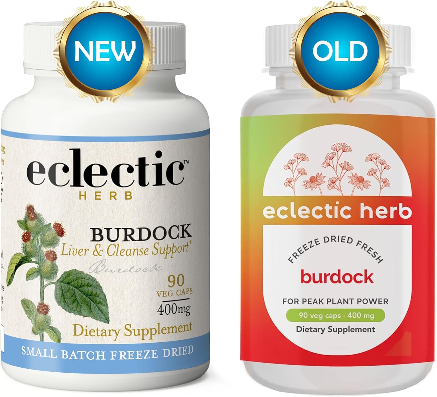 Eclectic Institute Bardana sin OMG liofilizada fresca cruda  Apoyo digestivo  90 CT (400 mg)