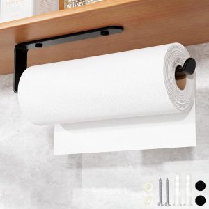 Toalleros de papel para debajo del gabinete, soporte de pared autoadhesivo y tornillos, acero inoxidable SUS304 grueso de tubo de acero inoxidable Toalleros de papel para debajo del gabinete, soporte de pared autoadhesivo y tornillos, acero inoxidable SUS304 grueso de tubo de acero inoxidable