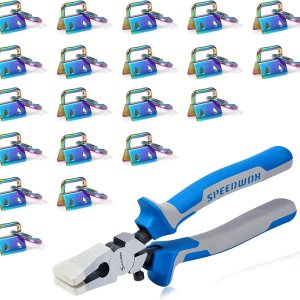 SPEEDWOX Juego de 20 llaveros de arcoíris de 0.8 pulgadas con juego de alicates para llavero, alicates de vidrio de 8 pulgadas con puntas de goma, SPEEDWOX Juego de 20 llaveros de arcoíris de 0.8 pulgadas con juego de alicates para llavero, alicates de vidrio de 8 pulgadas con puntas de goma,