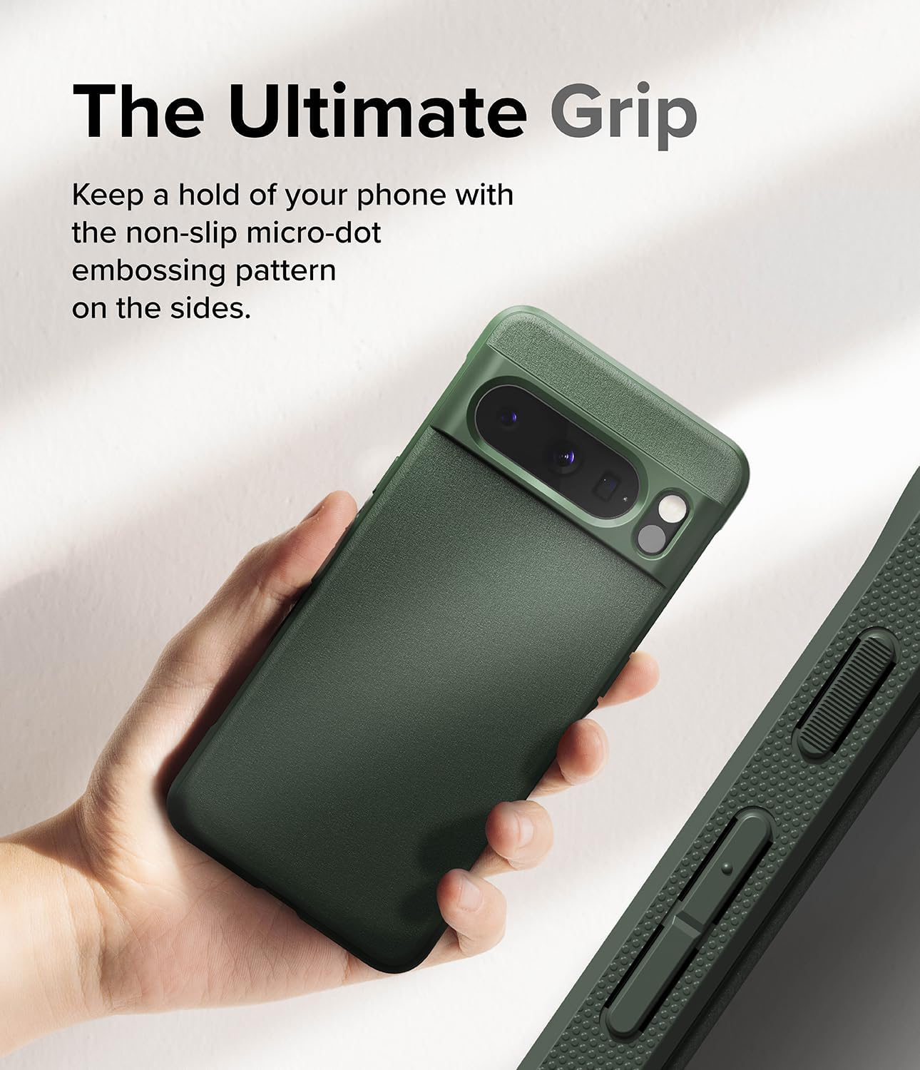 Ringke Onyx – Funda compatible con Google Pixel 8 Pro verde oscuro + doble película fácil compatible con Google Pixel 8 Pro