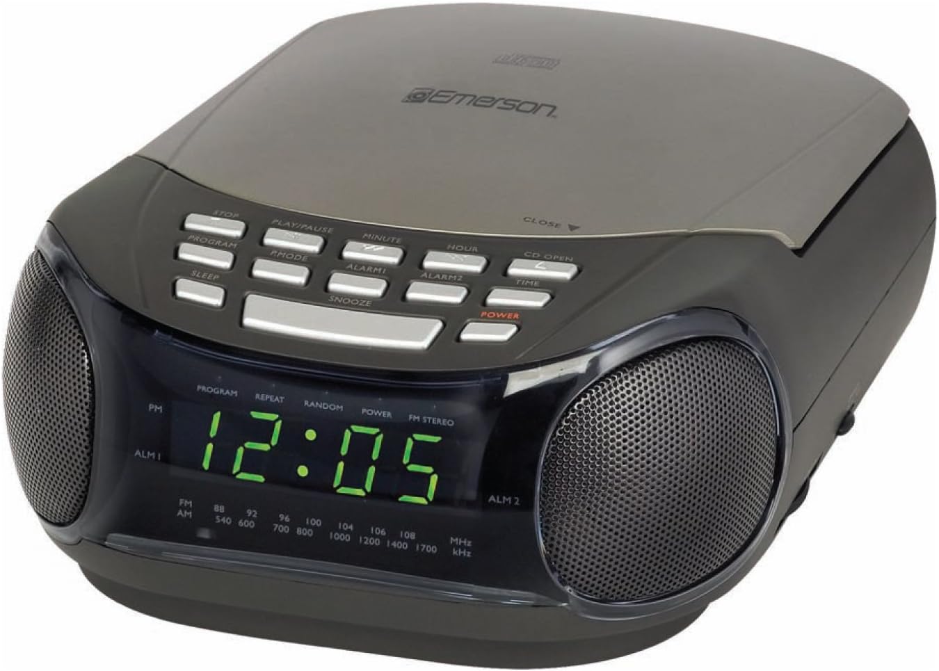Emerson CKD9902 Radio Reloj Estéreo AMFM Dual Alarm