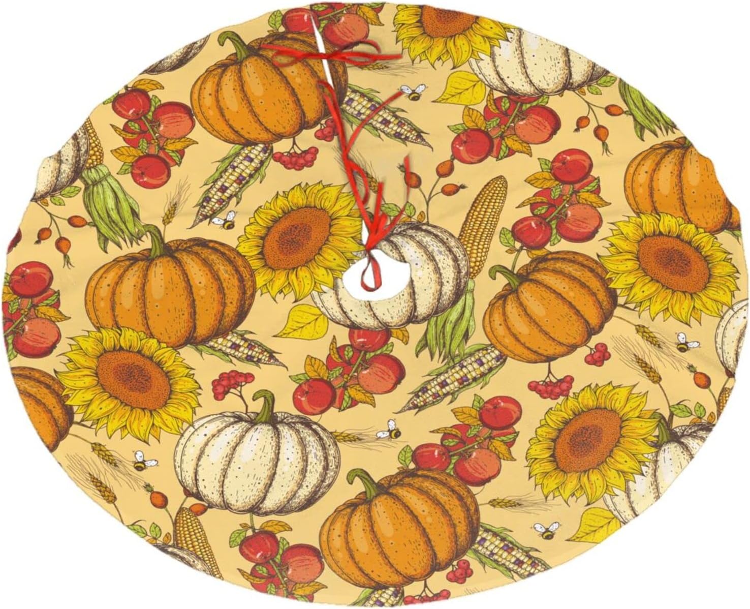 Falda de árbol de girasol de calabaza de otoño de Acción de Gracias, falda de árbol de Navidad de Halloween, 36 pulgadas, decoración de fiesta