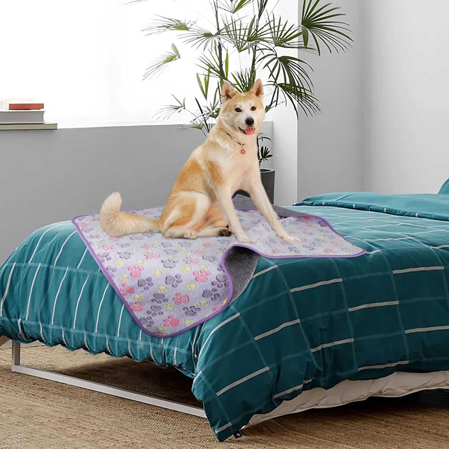 YUEPET Mantas impermeables para perros, paquete de 6 mantas lavables para perros para cama, sofá, protector de forro polar de franela para