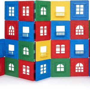 Playmags Exclusivo Juego de 60 piezas – Juego de azulejos magnéticos 3D, 30 marcos de ventana y 30 ventanas de clic, azulejos de construcción de Playmags Exclusivo Juego de 60 piezas – Juego de azulejos magnéticos 3D, 30 marcos de ventana y 30 ventanas de clic, azulejos de construcción de