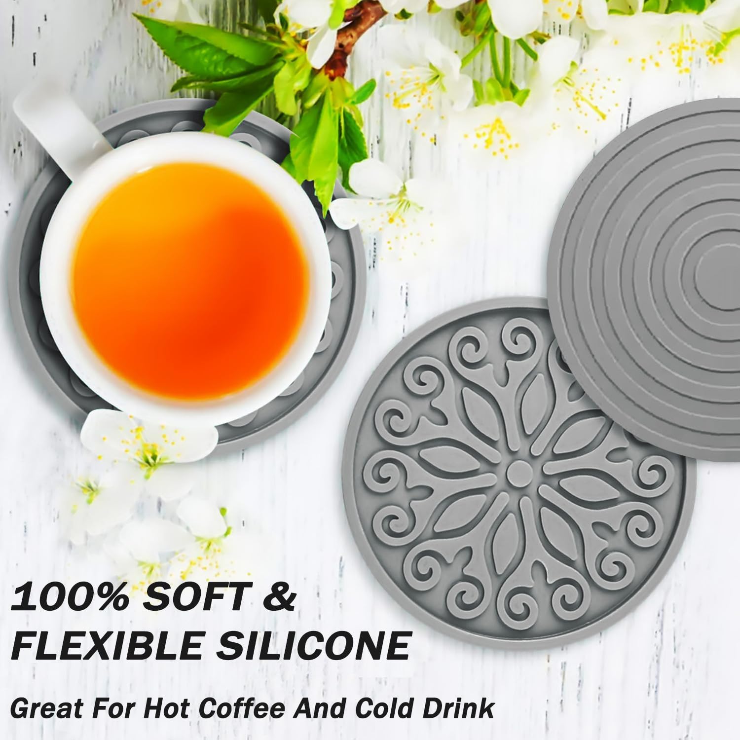 Posavasos de silicona para bebidas, resistentes y reutilizables, gran regalo para cumpleaños, inauguración de la casa, decoración de habitación,