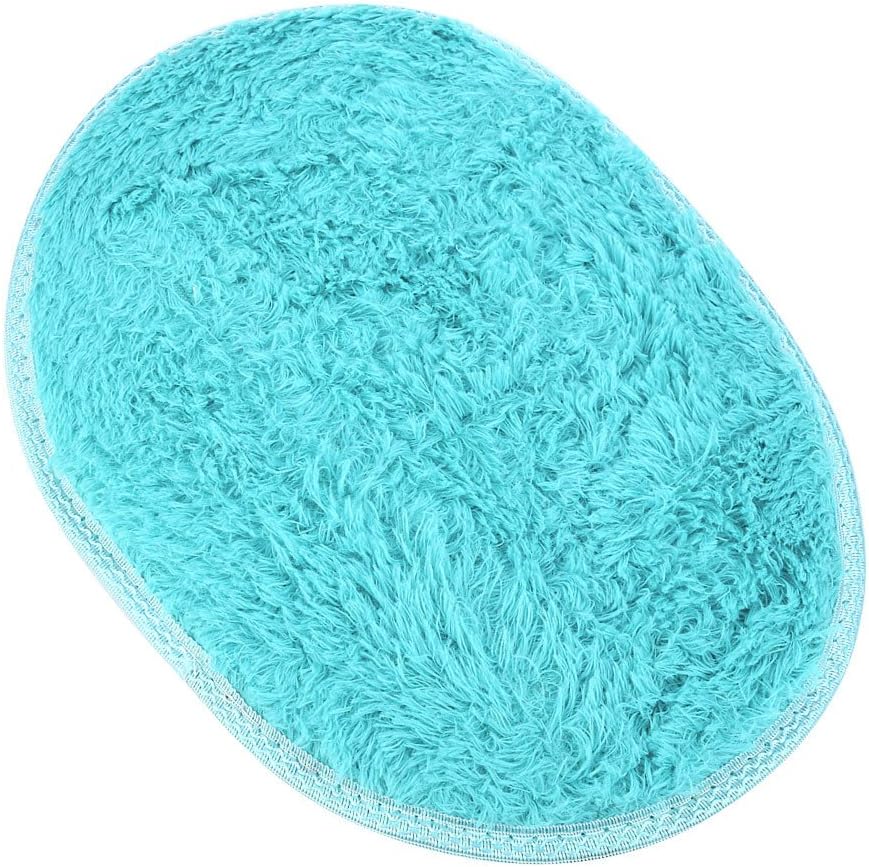 Scceatti Alfombras de baño mullidas, alfombras de baño azules, alfombra de ducha súper suave, alfombra de área lanuda para el hogar, dormitorio,